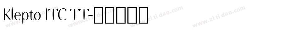 Klepto ITC TT字体转换